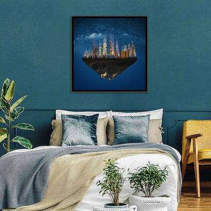 Floating City Island Wall Art