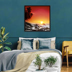 Tropical Island Sunset Wall Art