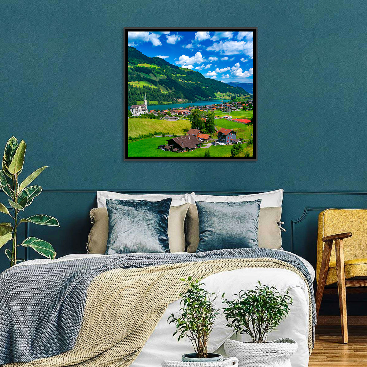Lungern Village Panorama Wall Art