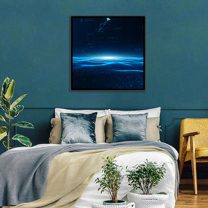 Digital Data Waves Wall Art