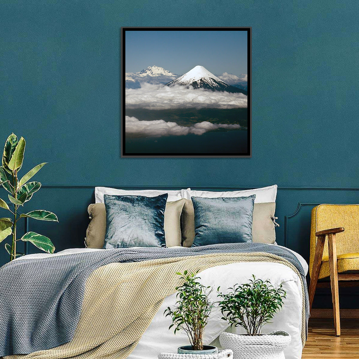 Osorno Volcano, Puerto Varas Wall Art in a room, square