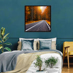 Golden Hour Forest Road Wall Art
