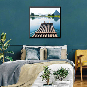 Li River Raft Wall Art