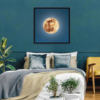 Bitcoin Circuit Moon Wall Art