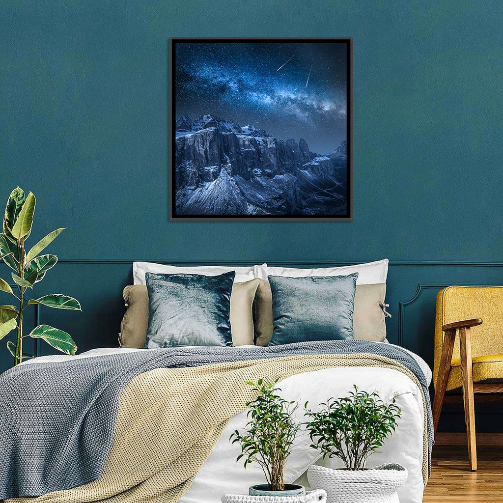 Milky Way Over Snowy Dolomites Wall Art