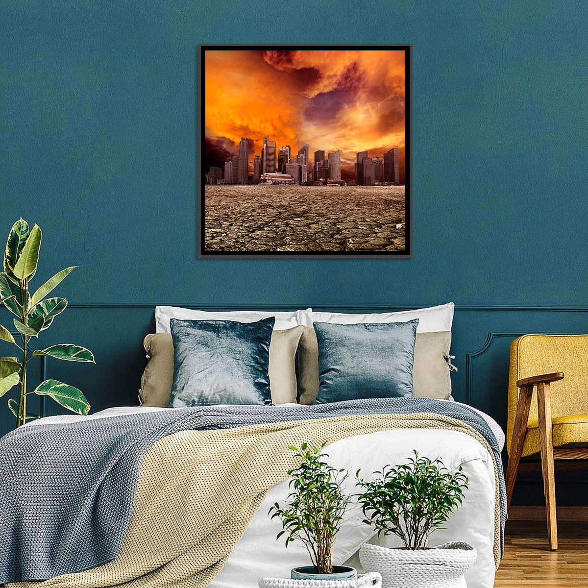 Desolate Desert City Wall Art