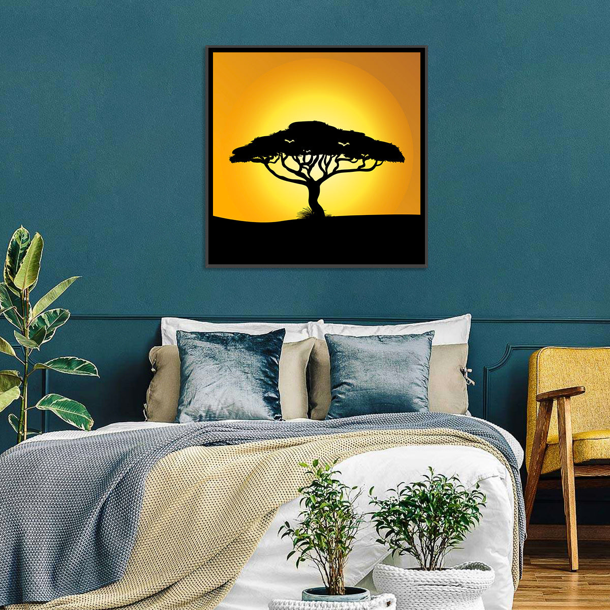 Tree at Sunset Wall Art