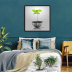 Young Plant on Globe Wall Art