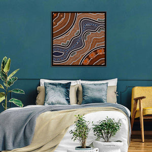 Aboriginal Style River Wall Art