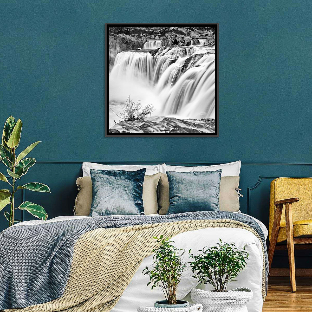 Shoshone Falls, Twin Falls Wall Art in a room, square