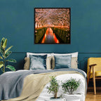 Meguro River Cherry Blossoms Wall Art