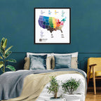 United States Jigsaw Map Wall Art