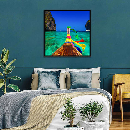 Maya Bay Boat Wall Art