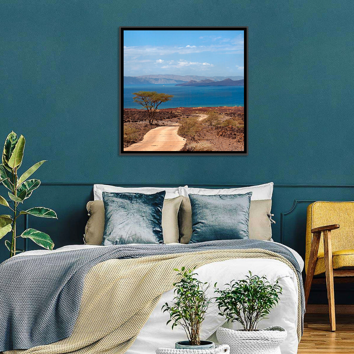 Road to Lake Turkana Wall Art in a room, square
