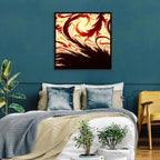 Flying Feathers in Flame Wall Art