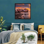 Shipwreck at Sunset Wall Art