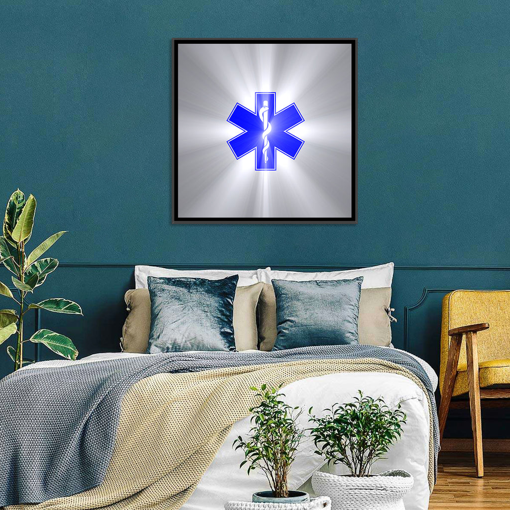 Star of Life with Rod of Asclepius Wall Art
