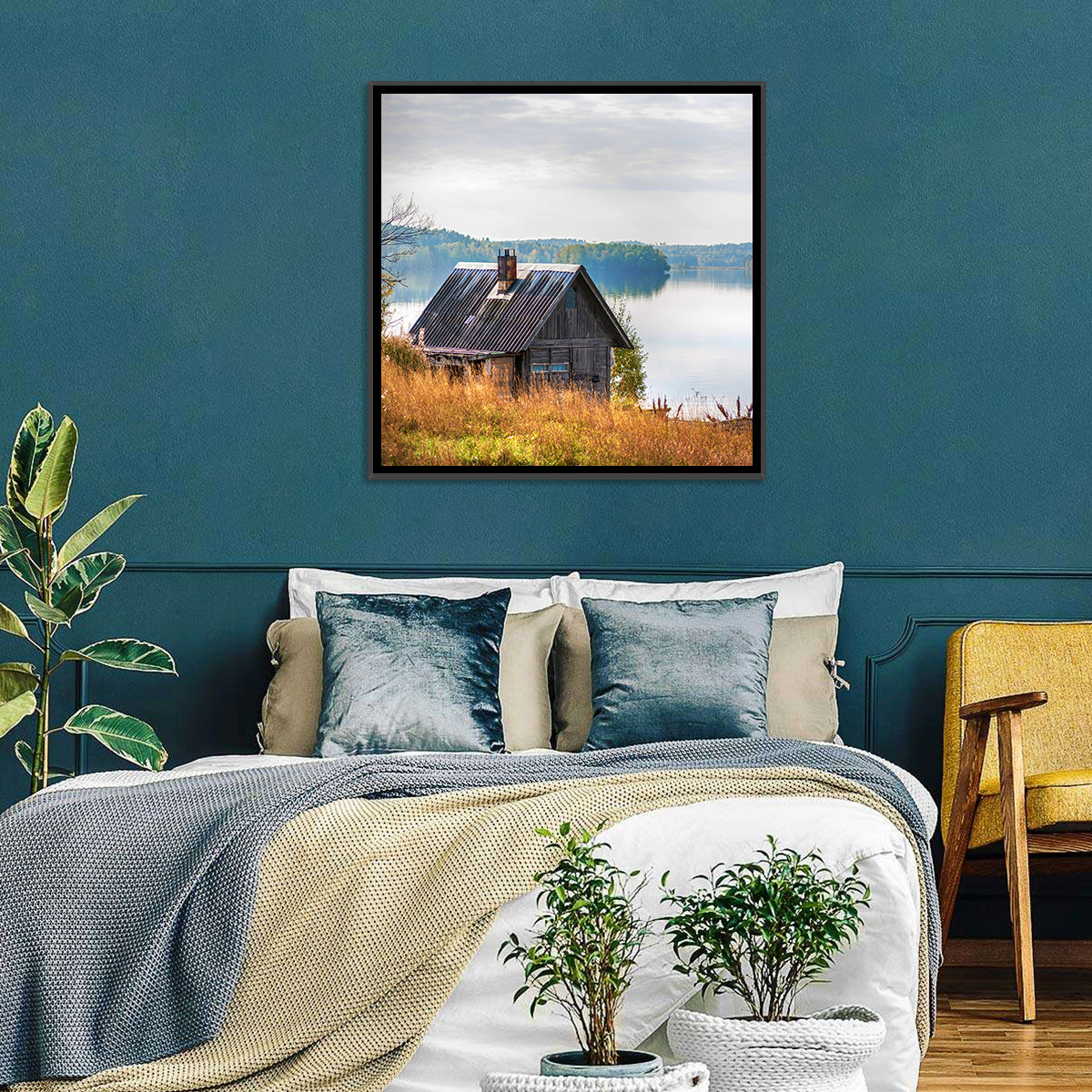 Salmon Lake & House Wall Art