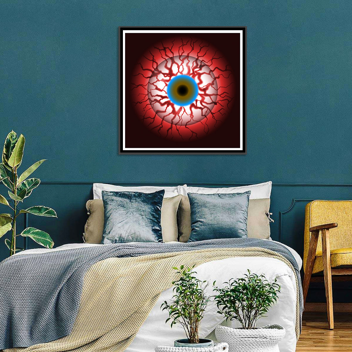 Close-up Eyeball Illustration Wall Art