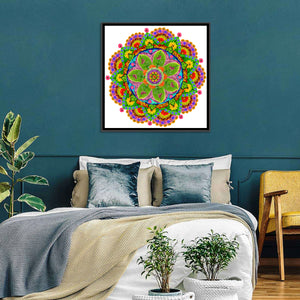 Crochet Floral Mandala Wall Art