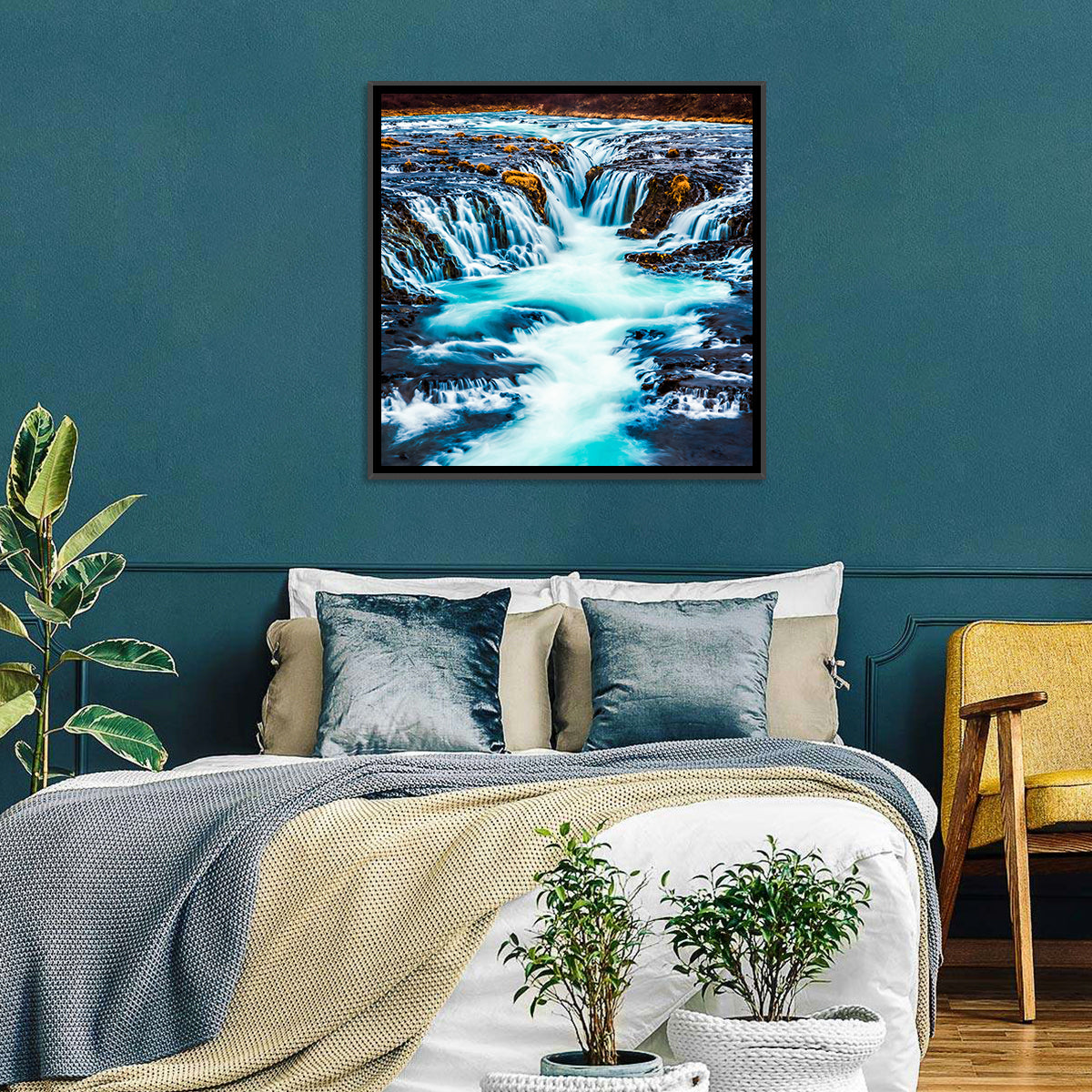 Bruarfoss Multi Tier Waterfall Wall Art