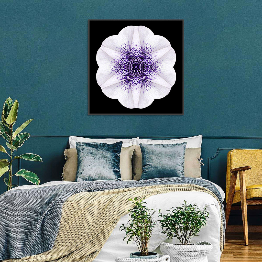 Purple Mandala Flower Kaleidoscope Wall Art