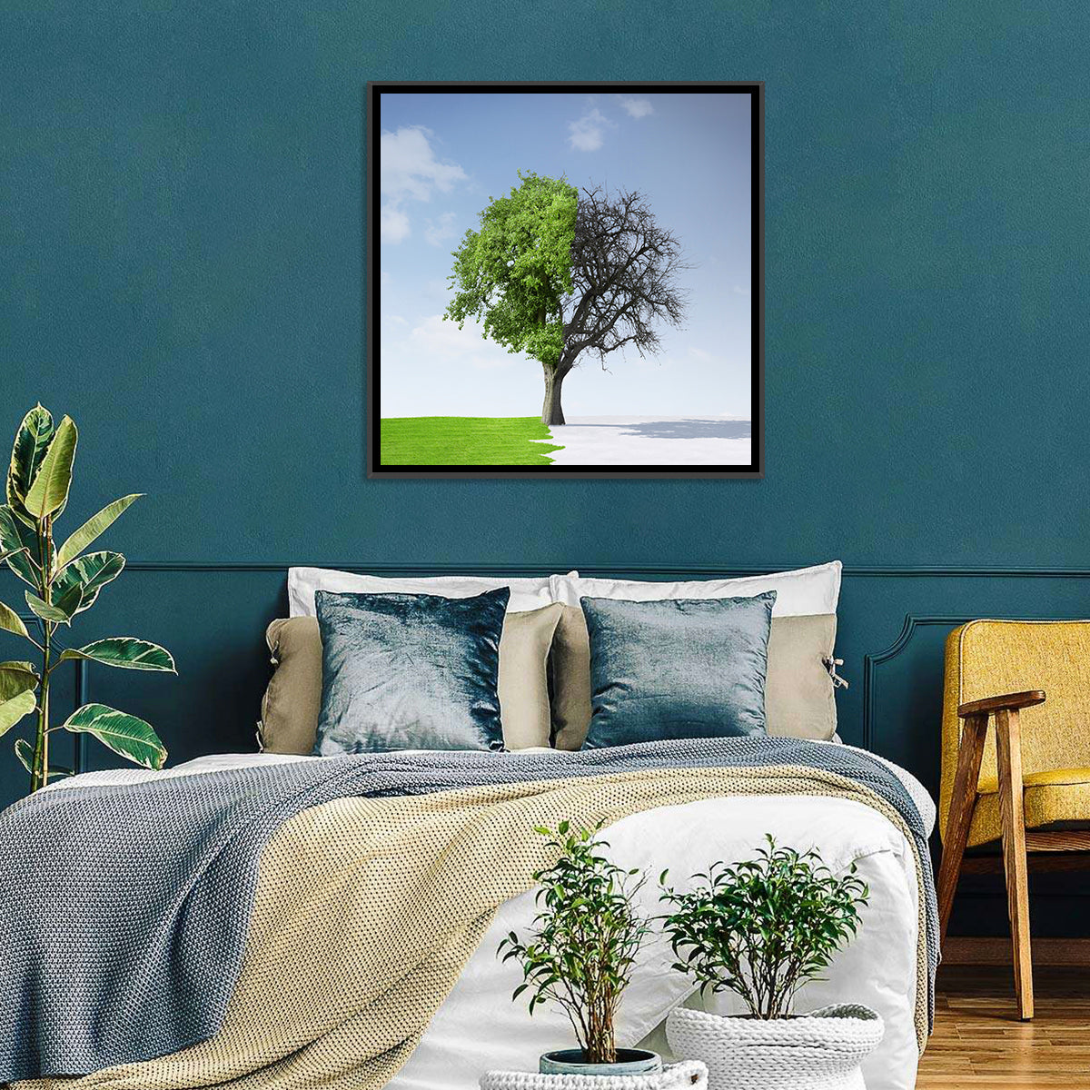 Summer & Winter Tree Wall Art