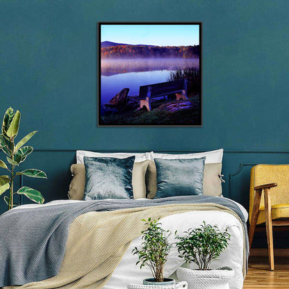 Misty Lake Sunrise Wall Art