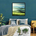 Misty Rolling Hills with Cypresses Wall Art
