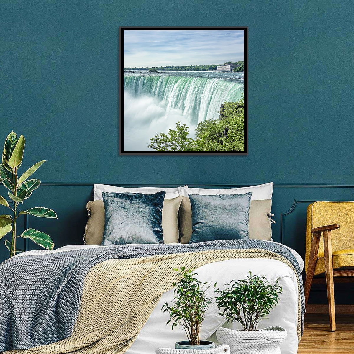 Horseshoe Falls Vista Wall Art in a room, square