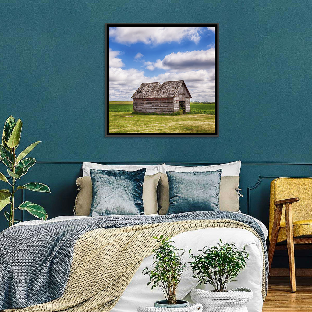 Old Farm Shed in Field Wall Art