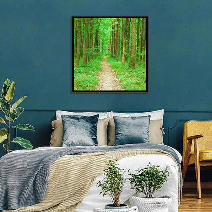 Green Forest Pathway Wall Art