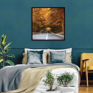 Dense Forest Road Wall Art