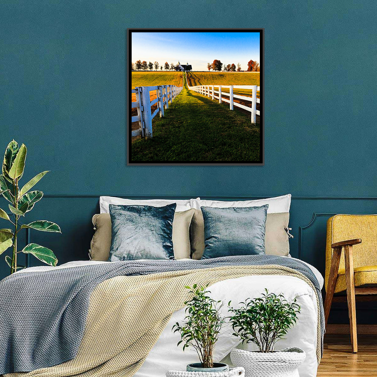 Kentucky Horse Farm at Golden Hour Wall Art