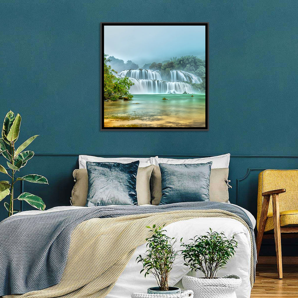 Ban Gioc Waterfalls Misty Morning Wall Art
