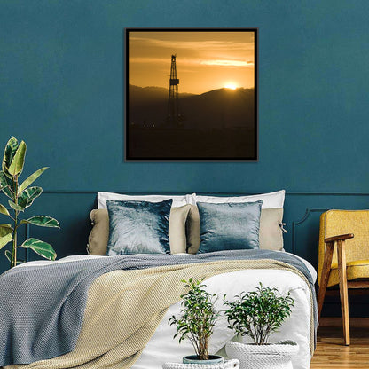 Drilling Rig Sunrise Wall Art