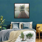 Wooden Pier on Foggy Lake Wall Art