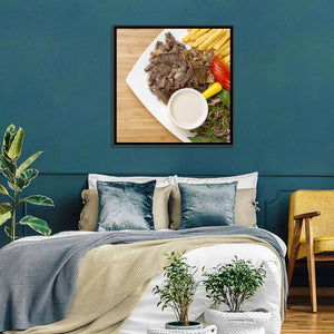 Beef with Fries Dish Wall Art