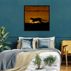 Cougar Silhouette at Sunset Wall Art