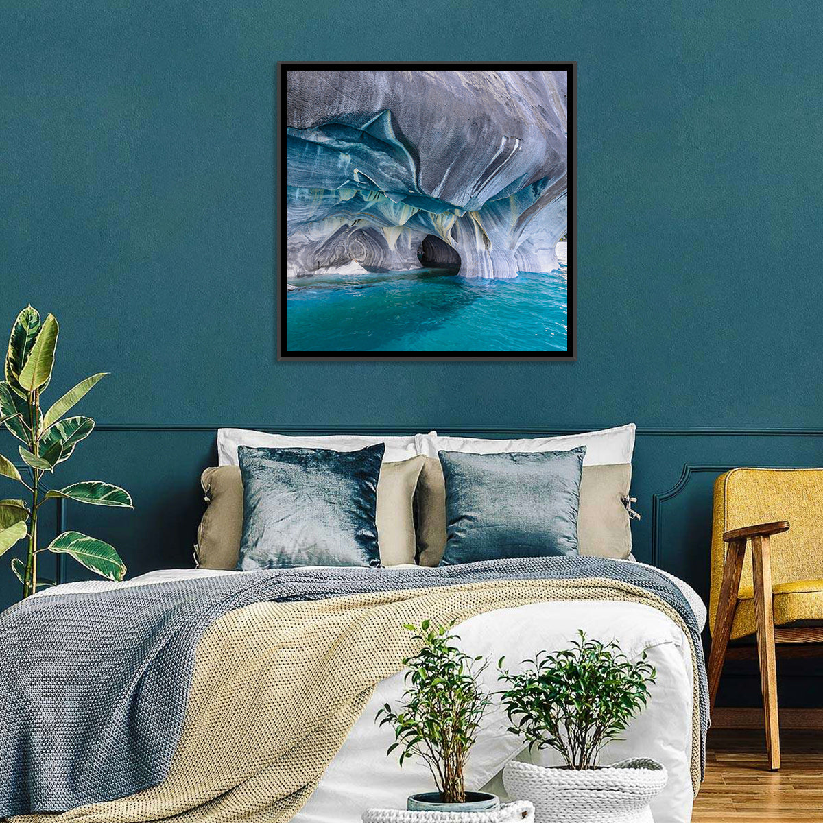 General Carrera Marble Caves Wall Art in a room, square