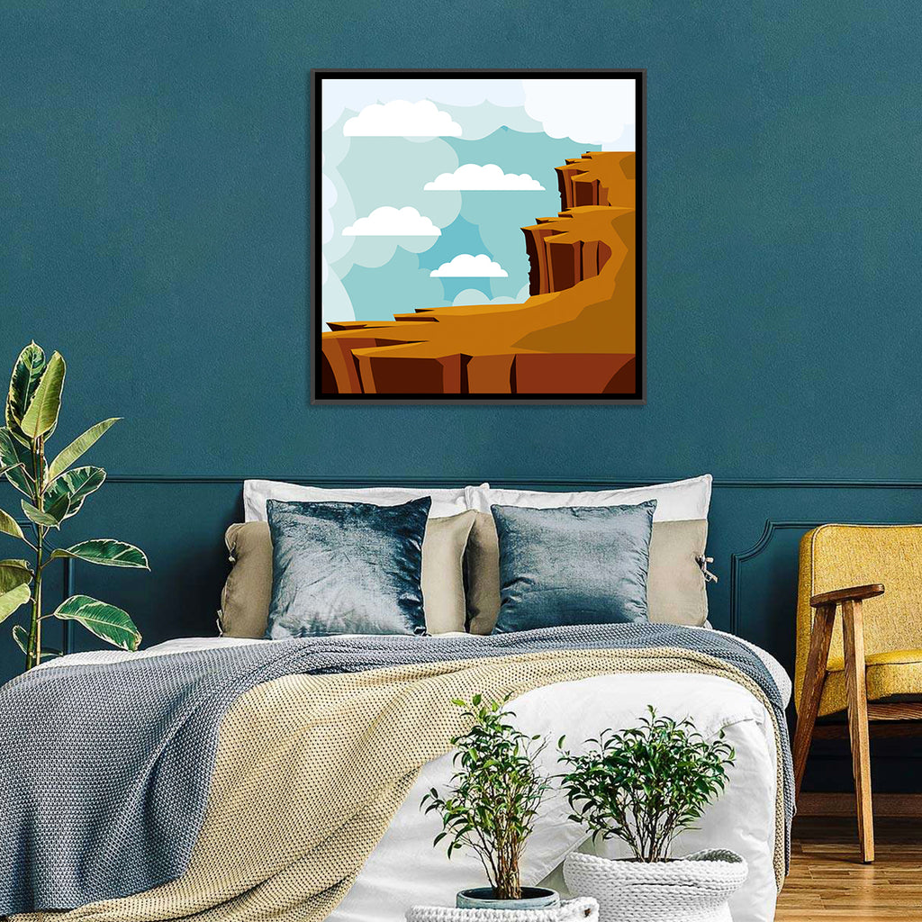 Minimalist Desert Cliffs Wall Art