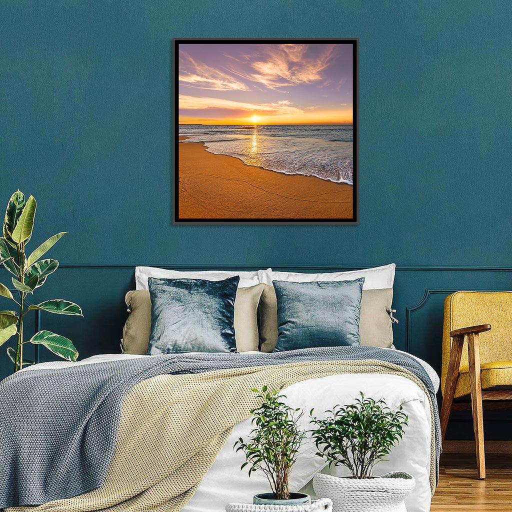 Sunrise Over Ocean Beach Wall Art
