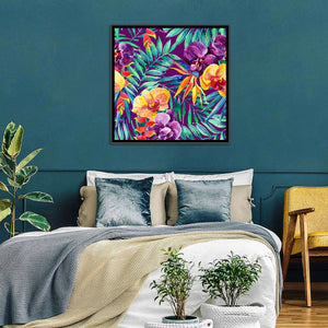 Leaves and Flowers Pattern Wall Art