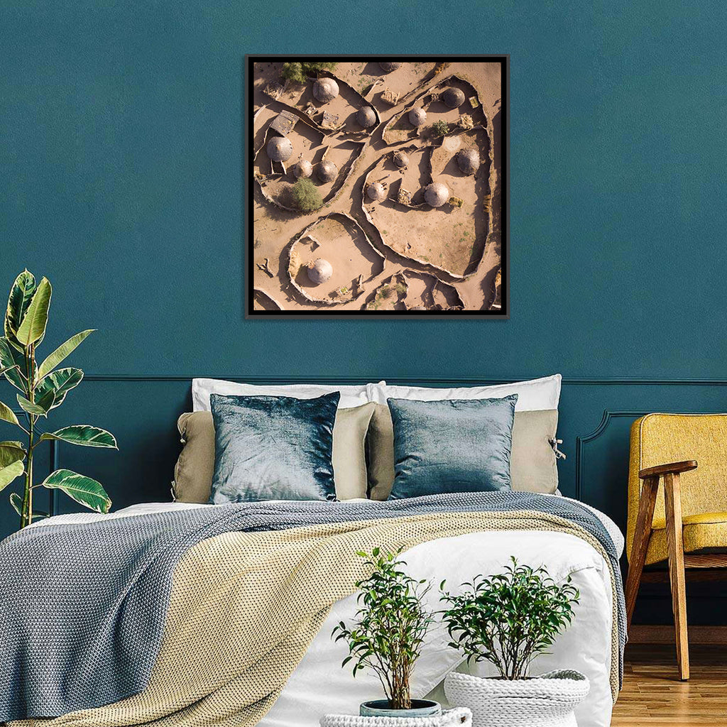 Thatched Huts in Chad Wall Art