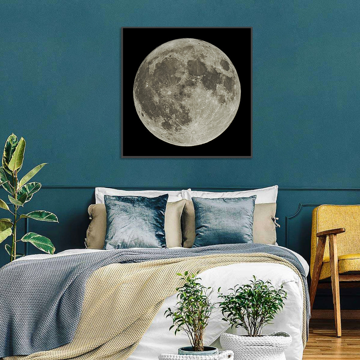 Full Moon with Tycho Rays Wall Art