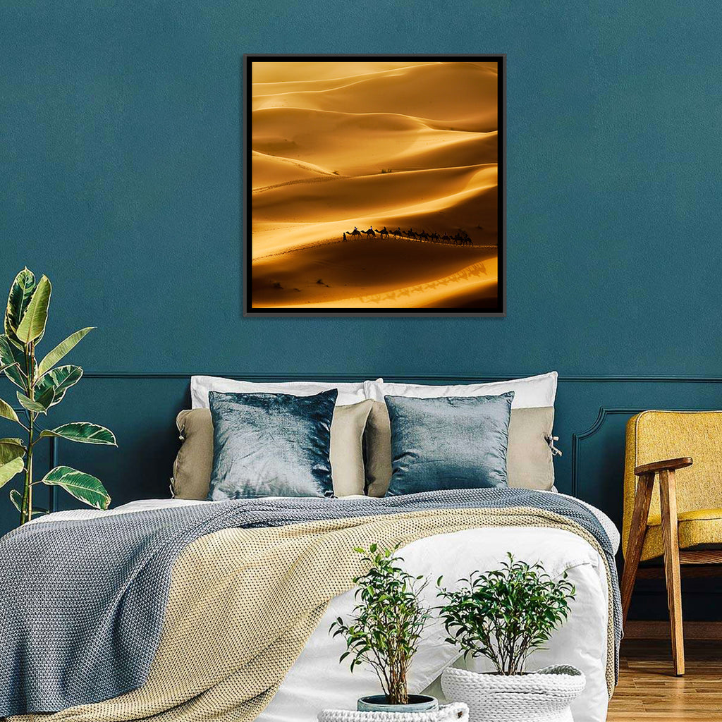 Golden Hour Camel Caravan Wall Art