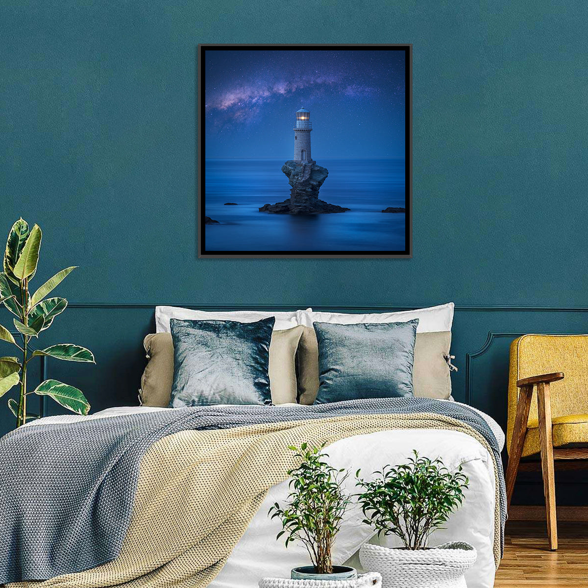 Tourlitis Lighthouse Nightscape Wall Art
