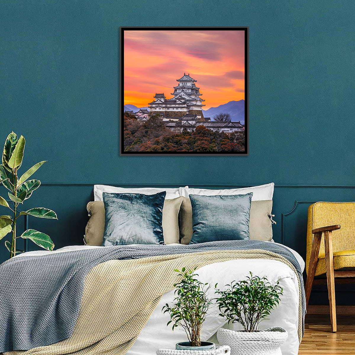 Himeji Castle at Sunrise Wall Art