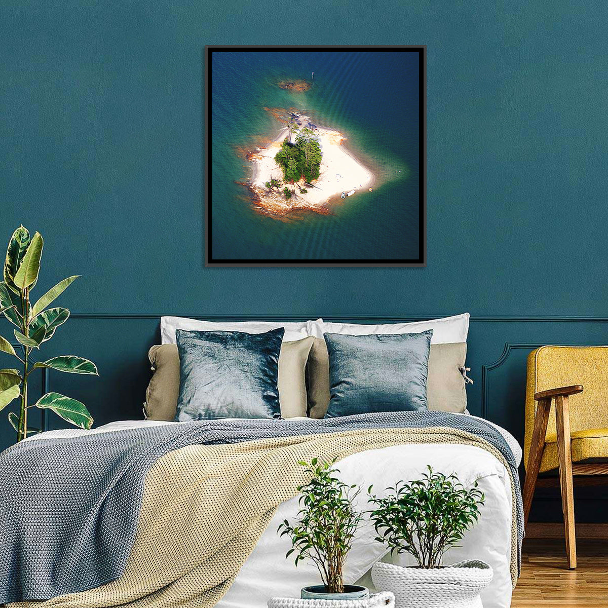 Lake Lanier Island Aerial View Wall Art