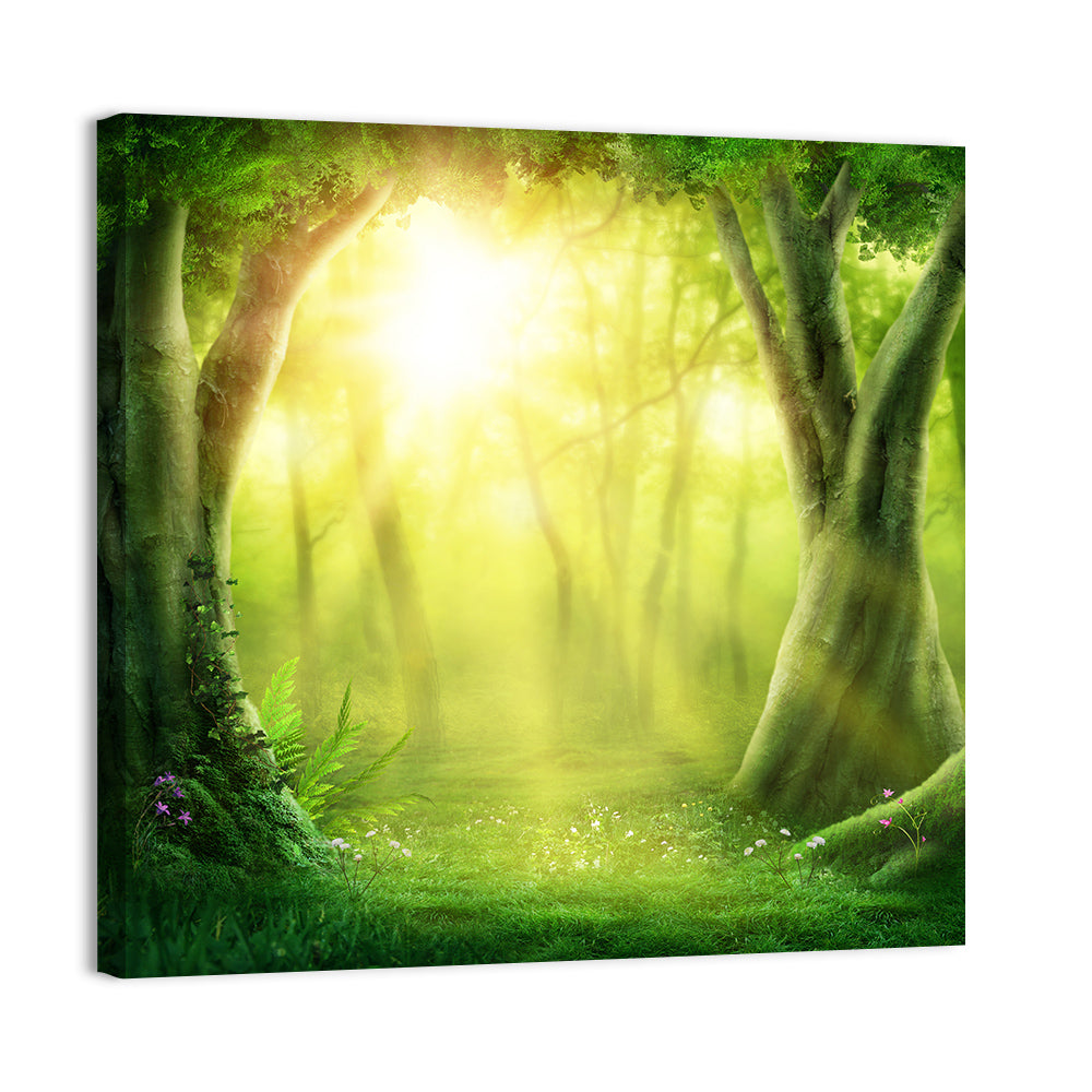 Enchanted Forest at Sunrise Wall Art